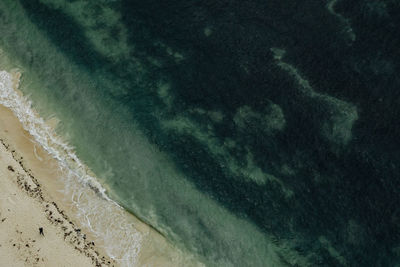 High angle view of beach