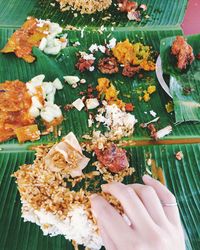 Close-up of preparing food