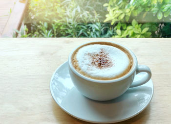 Close-up of coffee on table