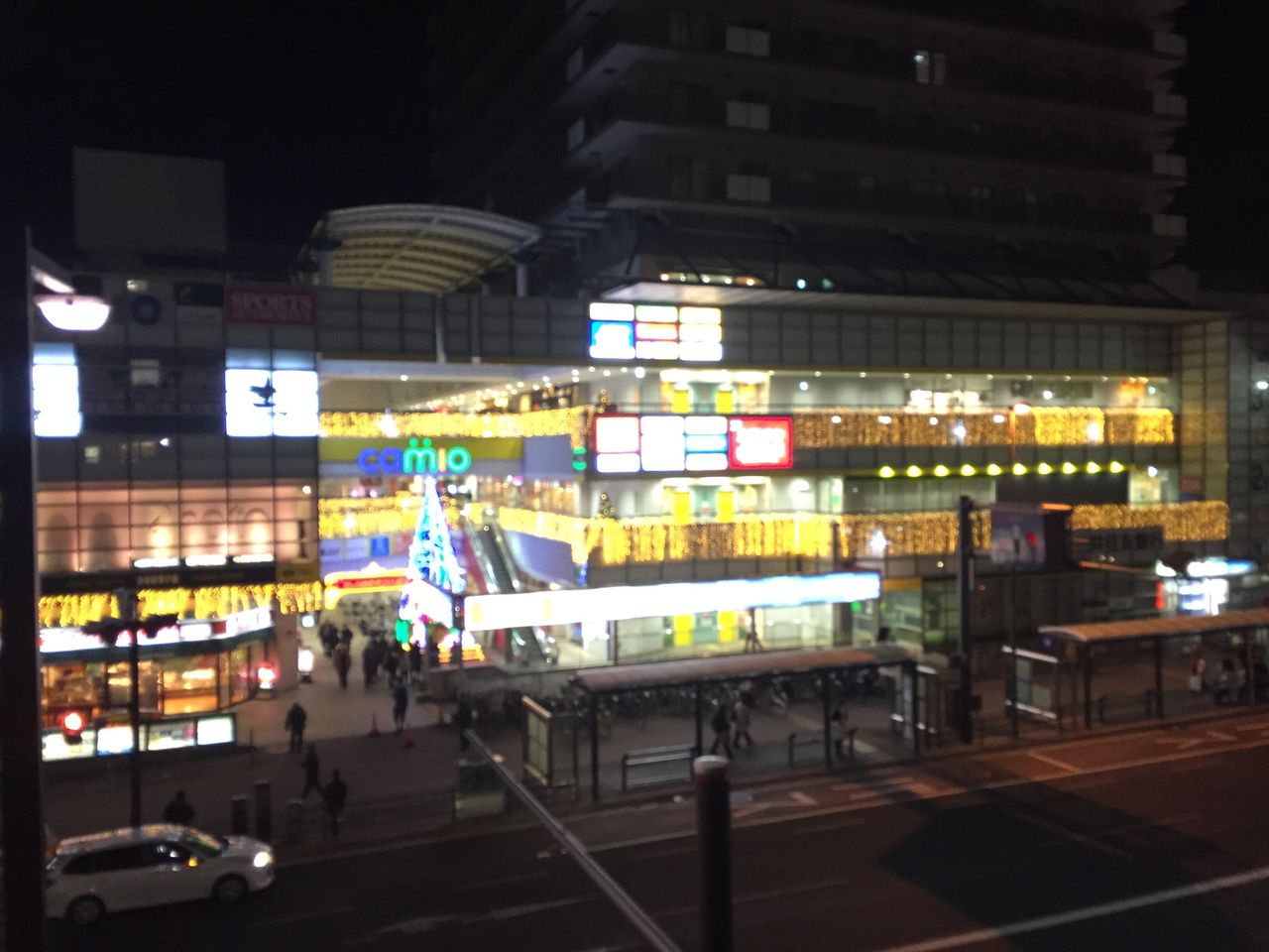 MULTI COLORED CITY AT NIGHT