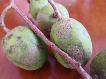 Close-up of fruits on table