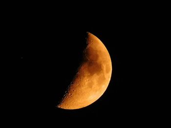 Low angle view of moon in sky