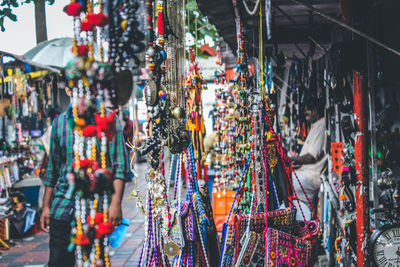 Multi colored objects of market for sale