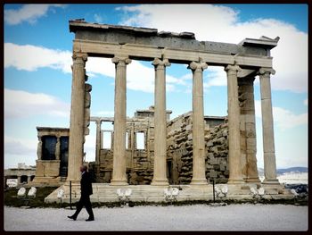 Low angle view of historical building