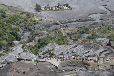 High angle view of mount bromo east java, indonesia.