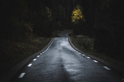 Empty road on rolling landscape