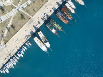 High angle view of swimming pool at harbor