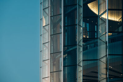 Low angle view of modern building in city