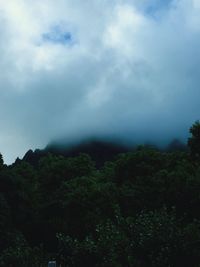 Scenic view of landscape against cloudy sky