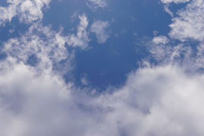 Low angle view of clouds in sky