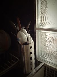 Close-up of food on table
