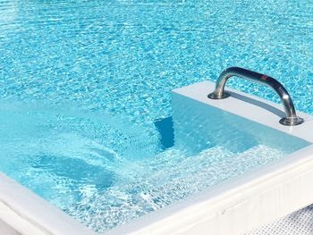 High angle view of swimming pool