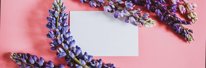 High angle view of various flowers hanging on wall