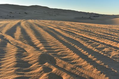 Scenic view of desert against sky