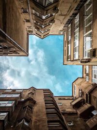 Low angle view of buildings against sky