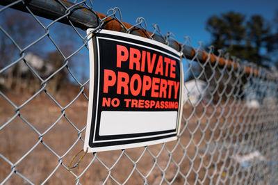 Private property no trespassing 1