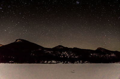 Scenic view of star field against star field