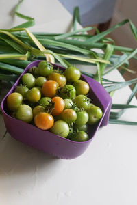 High angle view of salad in plate