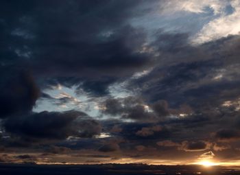 Low angle view of cloudy sky