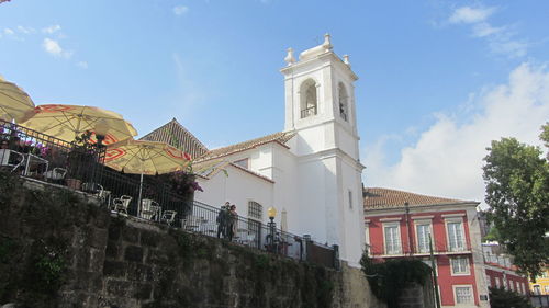 Low angle view of church against sky