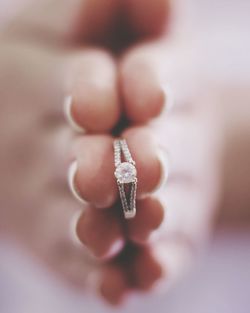 Cropped image of woman holding