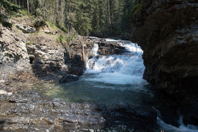 River flowing through rocks