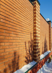 Low angle view of building wall