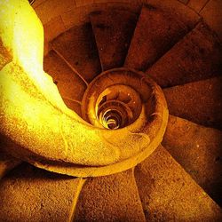 View of spiral staircase