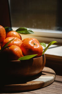 Close-up of fruits on table