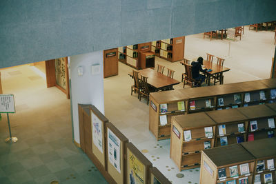 High angle view of buildings