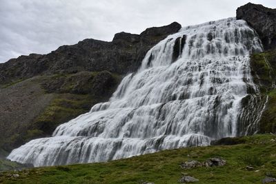 Scenic view of waterfall