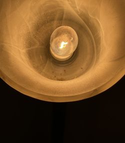 High angle view of illuminated light bulb