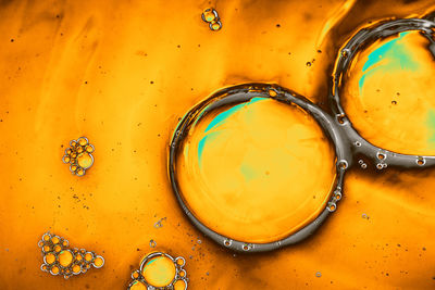 Full frame shot of bubbles in liquid