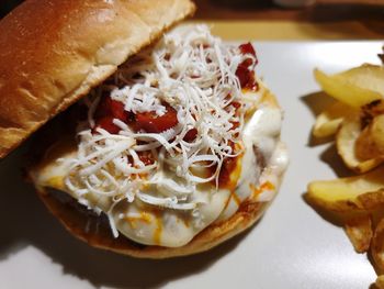 Close-up of ice cream in plate