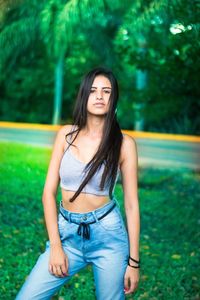 Woman standing at park