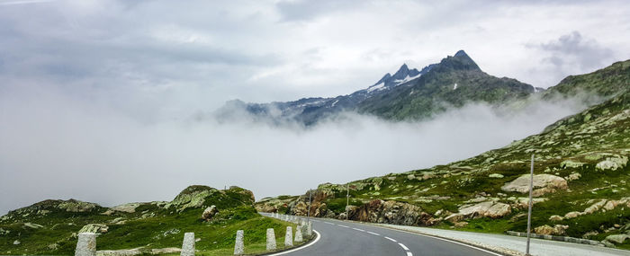 Panoramic view of mountains against sky