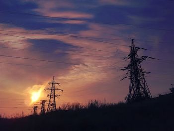 Scenic view of landscape against sky during sunset