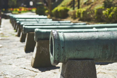 Antique cannons inside rumelian castle, istanbul 