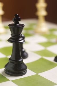 Close-up of chess pieces