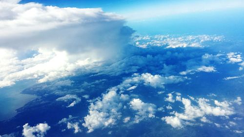 Low angle view of cloudy sky