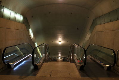 View of empty subway