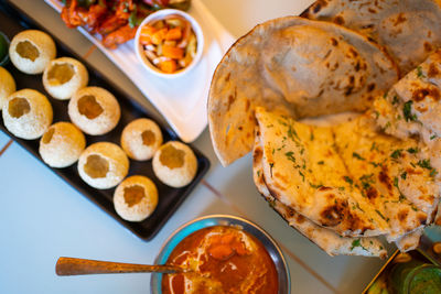 Close-up of food on table