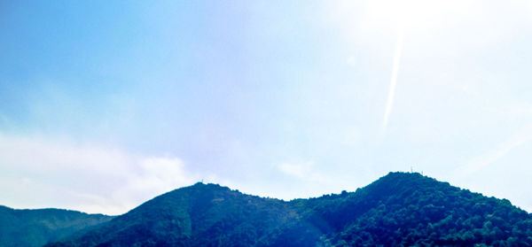 Low angle view of mountain against sky