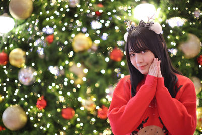 Close-up of christmas tree