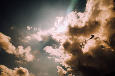Low angle view of cloudy sky