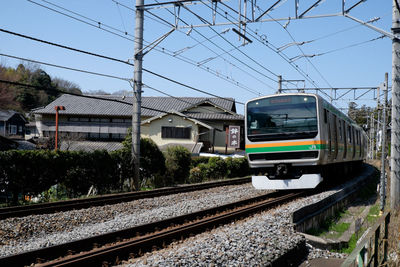 Train on railroad track