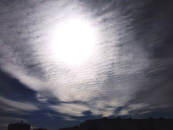 Low angle view of cloudy sky