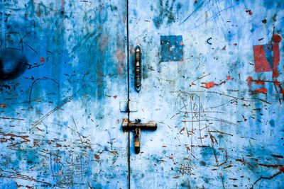 Full frame shot of old weathered door