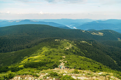 High angle view of landscape