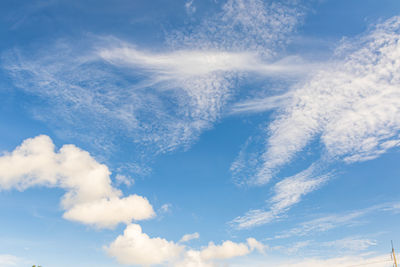 Low angle view of clouds in sky